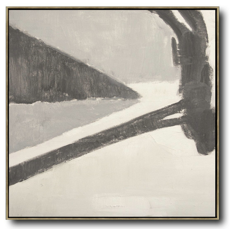 Original Extra Large Wall Art,Oversized Contemporary Art,Modern Art Abstract Painting,White,Grey,Taupe.etc